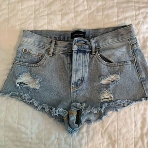 light denim shorts